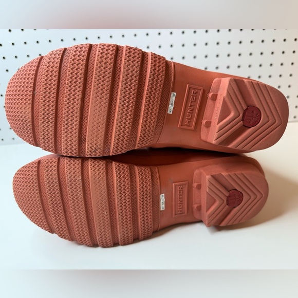 Hunter Original Short Tri Colour Logo Backstrap Boots US 9 EU 40/41 Red Flurry - Picture 15 of 17
